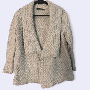American-vintage Women's Cream and Tan Cardigan